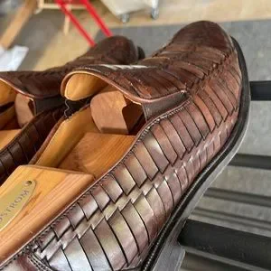 Mezlan | Shoes | Mezlan Mens Leather Brown Woven Panama  display picture 1